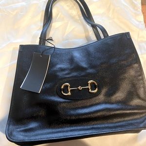Gucci leather horsebit tote